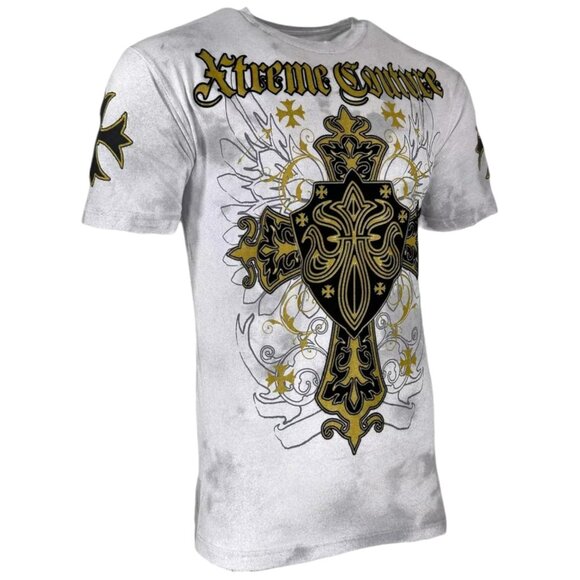 Xtreme Couture by Affliction Men's T-Shirt Charlie Foxtrot Biker Y2K S-5XL - Picture 5 of 6
